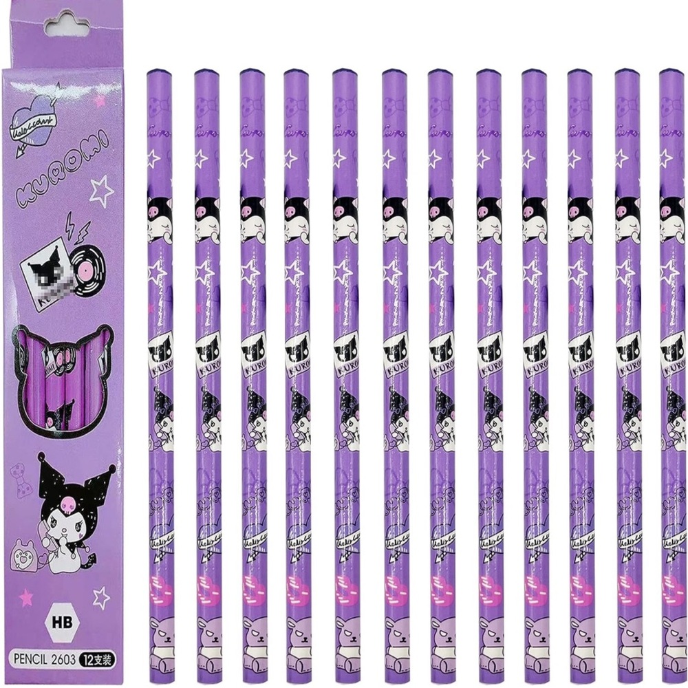 SANRIO HELLO KITTY PENCIL CASE FILLED 6 pencils ✏️ ✏️✏️✏️✏️✏️✏️✏️✏️ - Picture 8 of 12